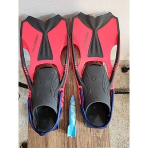 US Divers Kids Swim Fins Red Black Blue Snorkel Dive Gear Size M